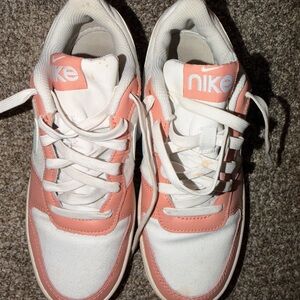 Nike Women’s Low-Top Sneakers in White and Coral